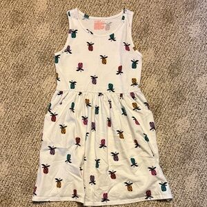 Cat & Jack White Dress with Pineapple Print
